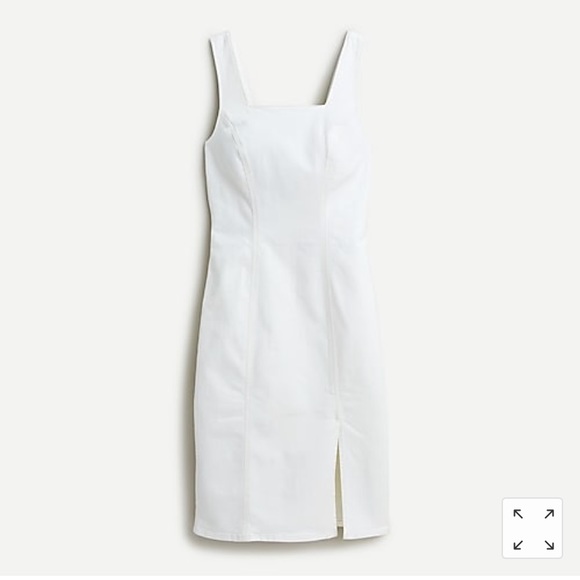 white denim midi dress